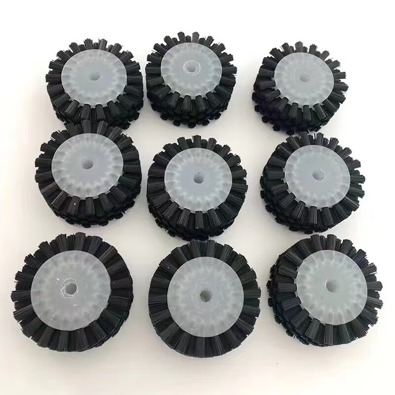 Customized industrial brush roller conveyor belt cleaning glass cleaning dust removal hollow nylon wire roller brush with shaft circle size length * inner hole * plastic outer diameter * hair length * total outer diameter