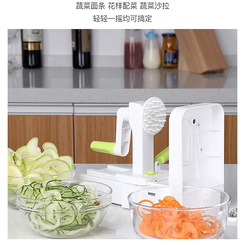Baijie Potato Grater Shredding Artifact Thousand-Shred Potato Machine Hot Pot Household Internet Celebrity Waterfall Filament Shredding Artifact Continuous Shredding Five Slicing Blades Special Artifact for Hot Pot/Cold Salad/Salad