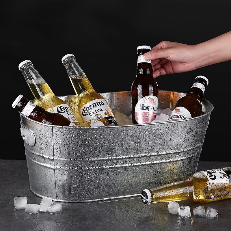 Zi Sha Ice Bucket Ice Cube Internet Celebrity KTV Bar Commercial Large Capacity Ice Bucket Home Chilled Champagne Beer Ice Cube Bucket Large Capacity Ice Bucket