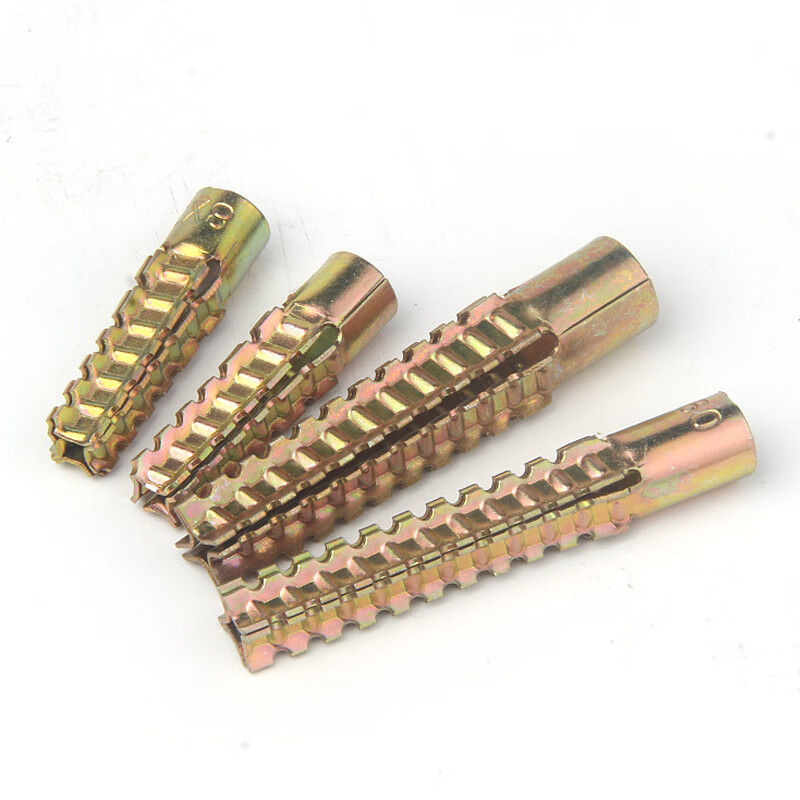 Jaynes light iron expansion screws metal inner expansion tube expansion bolts for hollow brick reinforcement sawtooth iron expansion screws 50 mixed sets (three models 10mm8mm6mm) upgraded anti-loosening type