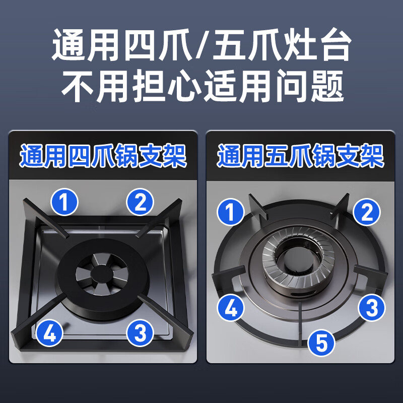 Yibaili gas stove gas stove bracket windproof fire cover household energy-saving cover windshield anti-slip pot rack stove table bracket accessories four claws five claws universal 2321