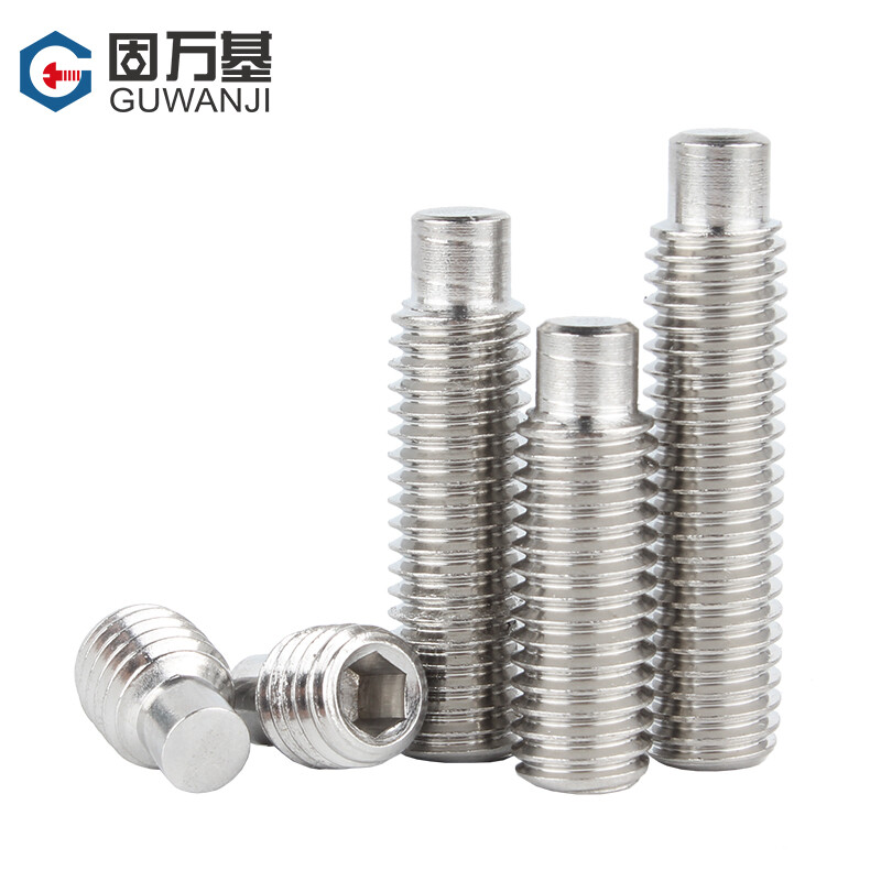Guwanji 304 stainless steel convex end set screw, anti-return hexagonal headless screw, anti-pay screw top screw, M5*50 10 pieces
