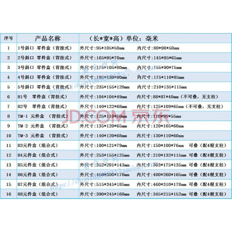 Anti-static oblique ESD parts box component box material combined back-mounted turnover box storage box H5 box 352*201*143mm (combined)