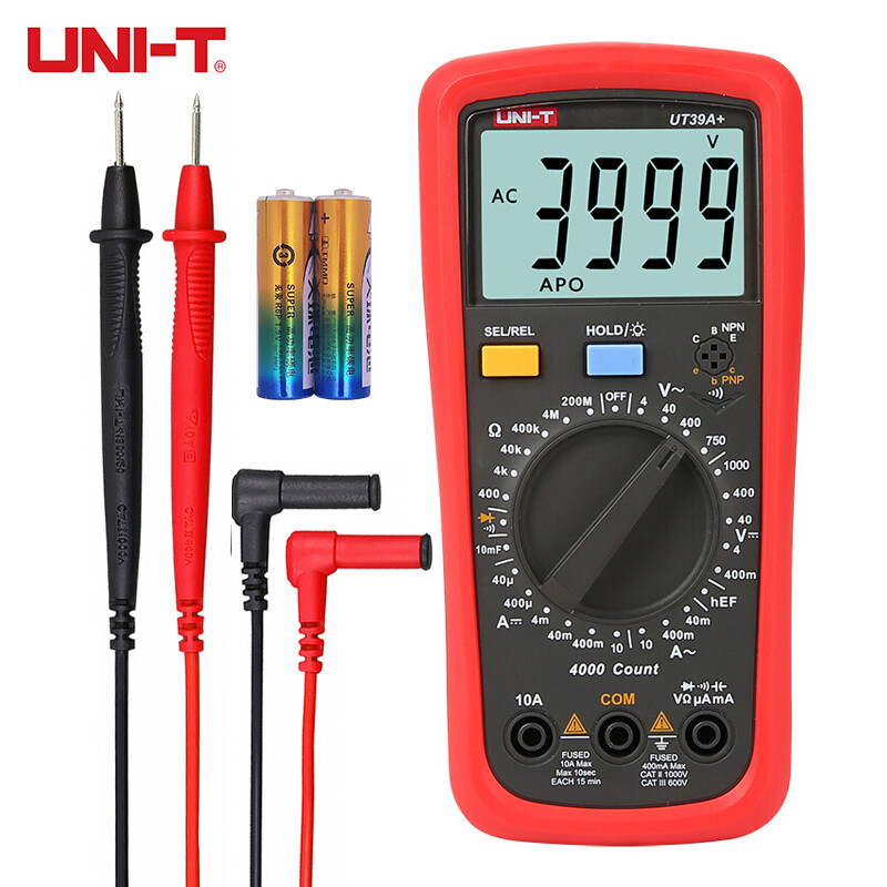 Uni-T UT39A+ digital multimeter manual range multi-function household multimeter resistance capacitance voltage and current meter