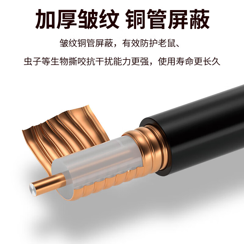 Fengyingzi 1/2 super flexible feeder coaxial RF cable DIN male jumper HRCAY50-9 base station cable 1 meter FYZ-GX105