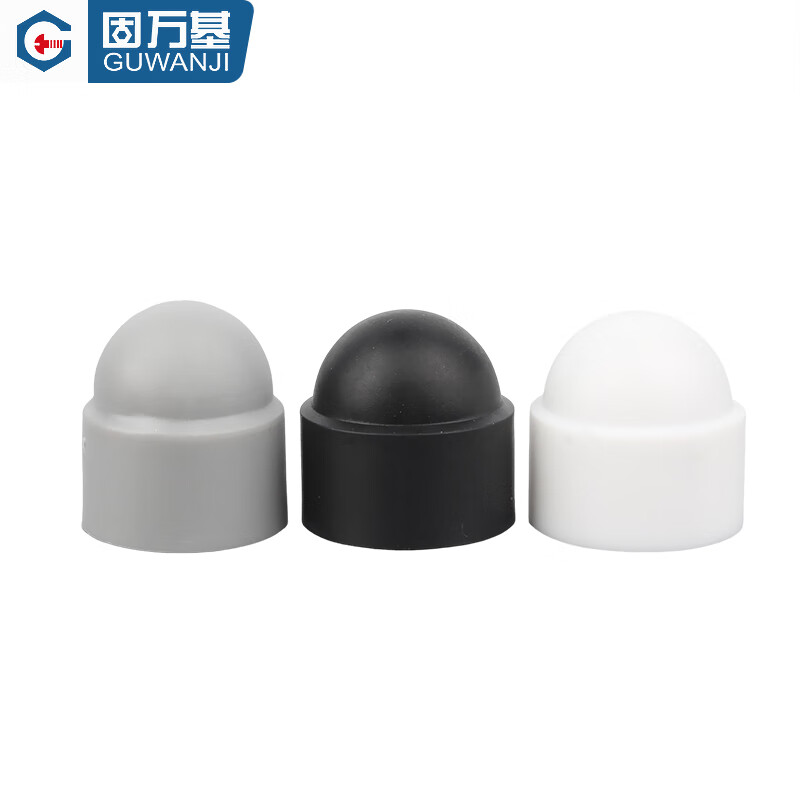 Guwanji plastic hexagonal nut bolt protective cap decorative protective cover nut cap outer hexagonal screw cap protective sleeve white M12*18*23 10 pieces