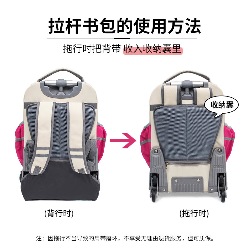 Kyosho kyosho trolley schoolbag primary school children 3rd to 6th grade large capacity blue color matching