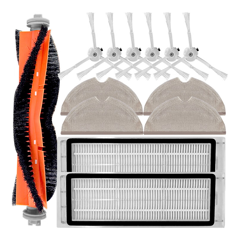 Jingxi is suitable for Roborock sweeping robot accessories T7/T7 Pro dust box filter water tank mop holder side brush main brush 2 filters + 1 main brush