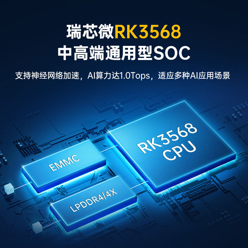 Punctual Atom RK3568 Development Board Rockchip Linux Embedded ARM Core Board Artificial Intelligence Control AI Commercial Grade (4G+64G)