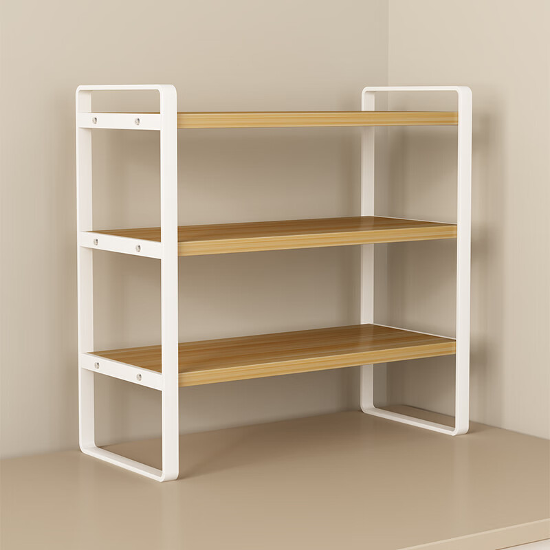 Boundary line bookshelf desktop storage rack simple bookshelf desk shelf storage rack iron shelf countertop multi-layer storage rack