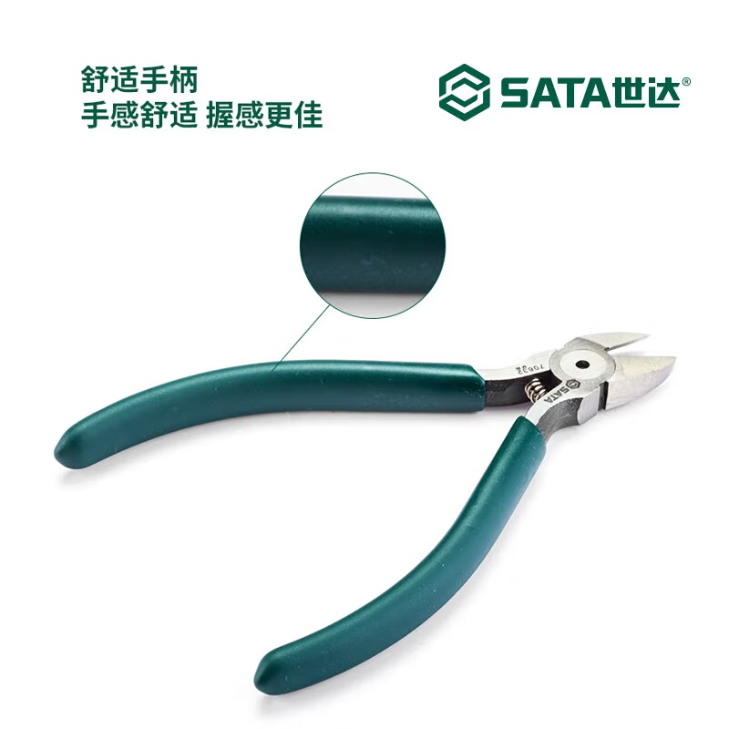 SATA Industrial Special Plastic Water Mouth Pliers Wire Stripping Pliers Electronic Pliers Cutting Pliers Tool 5 70632