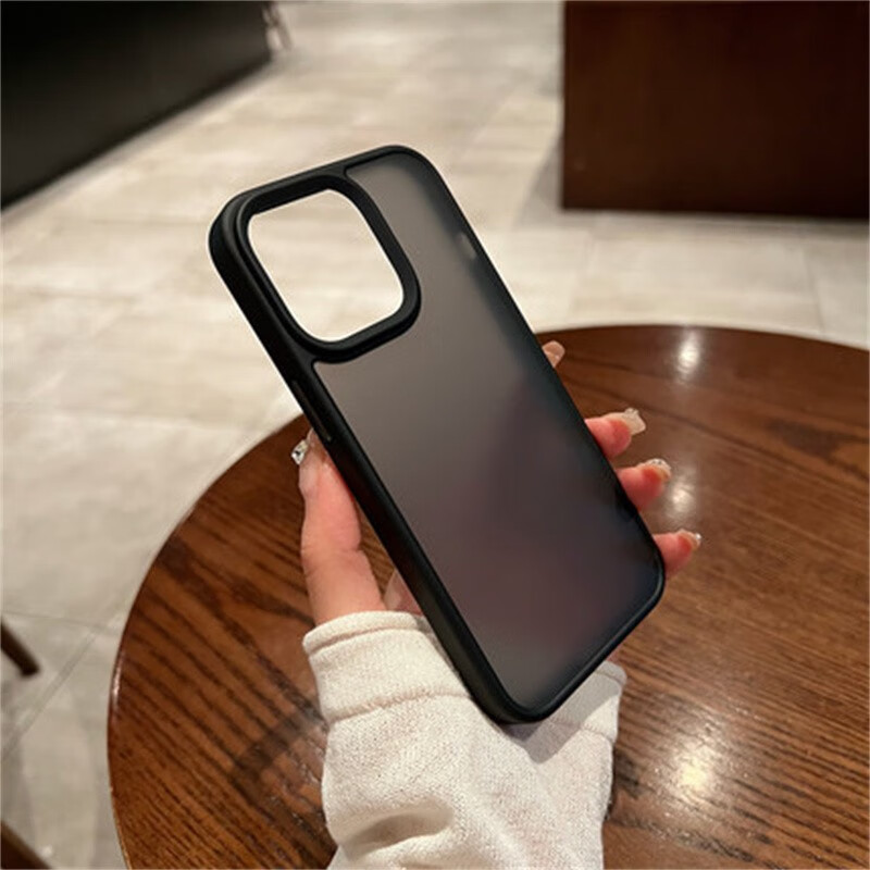 Yuning skin-feel matte black translucent suitable for 17promax protective case new Apple 14promax mobile phone case high-end all-inclusive anti-fall and anti-fingerprint black high-end texture, matte translucent iphone14 promax