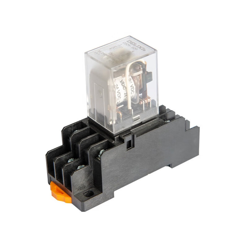Delixi small intermediate relay 220V AC 14-pin 8-pin HH52P electromagnetic switch DC24V12V base 8-pin AC220V+ base