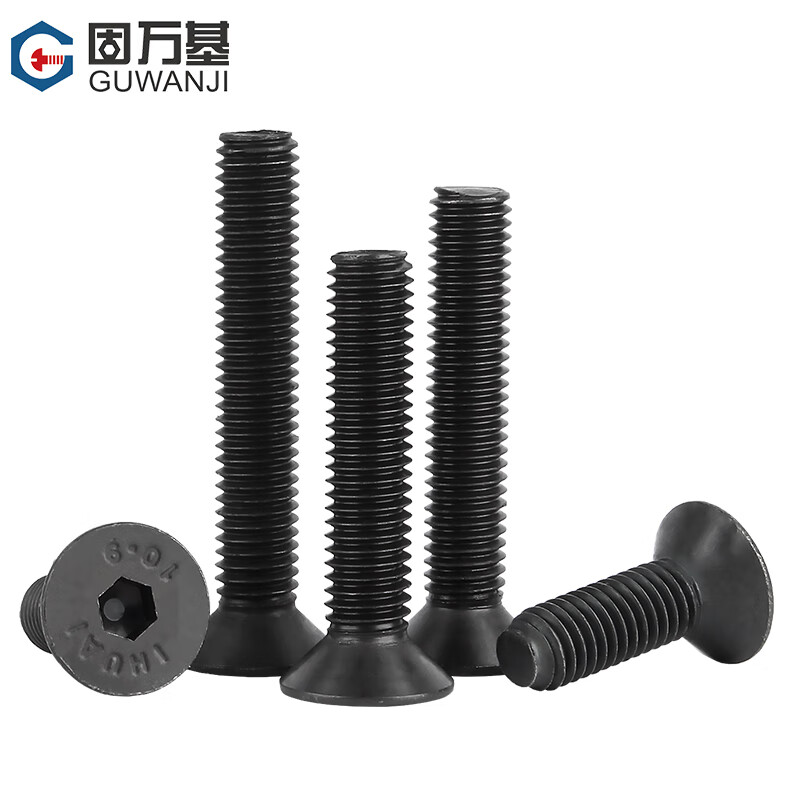 Guwanji Grade 10.9 inch screws, American countersunk head hexagonal screws, flat head bolts 10#1/4-20 5/16-18 1/4-20*5/8 (10 pieces)