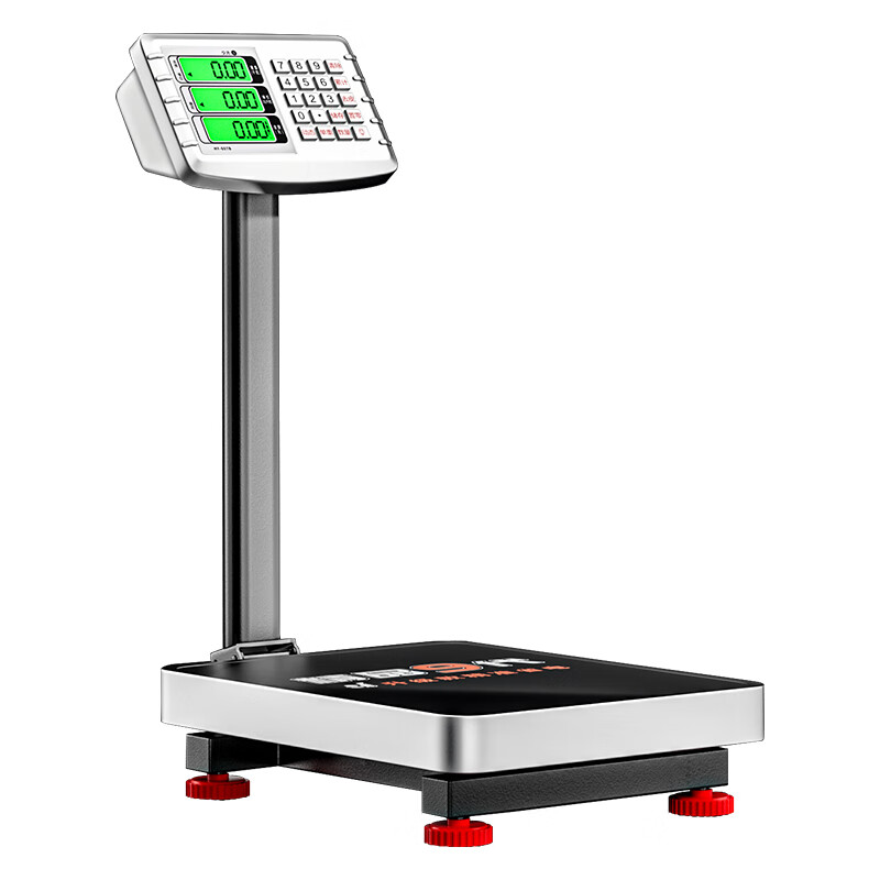 Today I choose a weighing waterproof floor-standing electronic scale for business use, a high-precision electronic scale for seafood and aquatic products, a large-scale industrial express scale, a universal model, 300kg, black characters 42*52