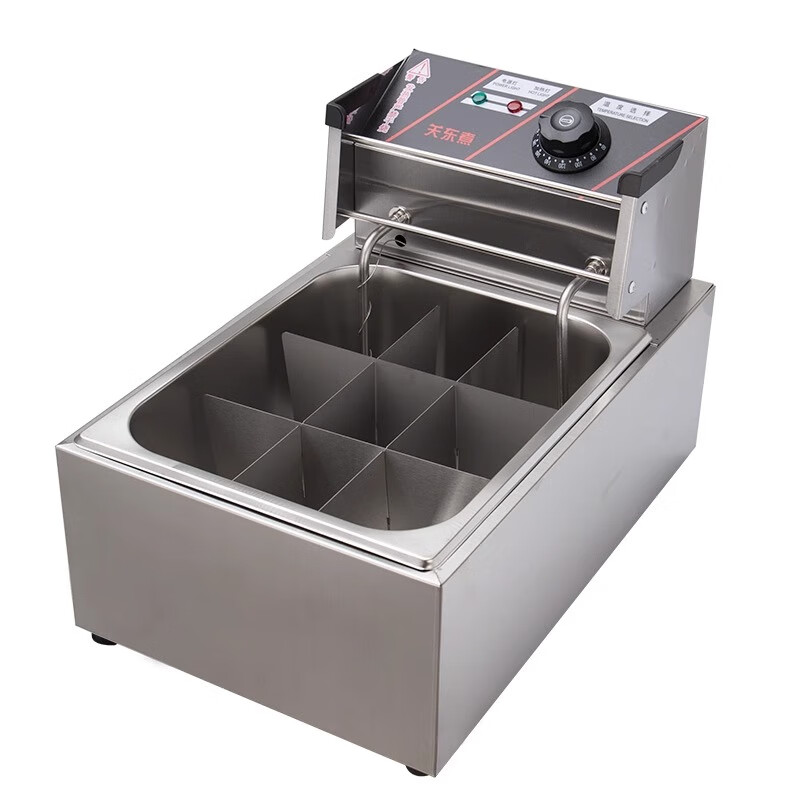 Kuoai Oden cooking machine commercial electric hot spicy pot skewers fragrant grid noodle cooking stove snack equipment single cylinder double cylinder multiple choices ordinary double cylinder 18 grid oden cooking machine + lid