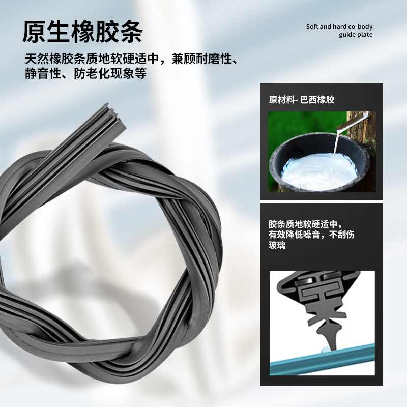 Omeilai is suitable for JAC Ruifeng s3 wipers 13 original factory original rubber strips 14/15/16 models front and rear Ruifeng s3 wiper blades Ruifeng s3 13-23 models a pair of front wipers