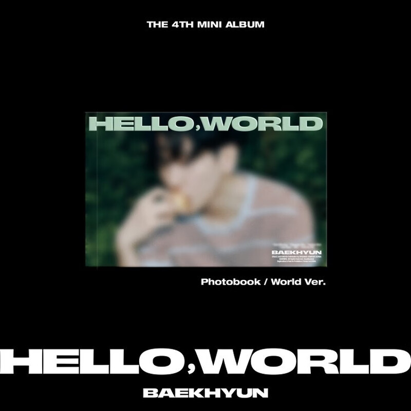 Baekhyun Byun Hello, World - The 4th Mini Album Photobook Ver. Hello version / World version 2 versions will be randomly distributed 1 version