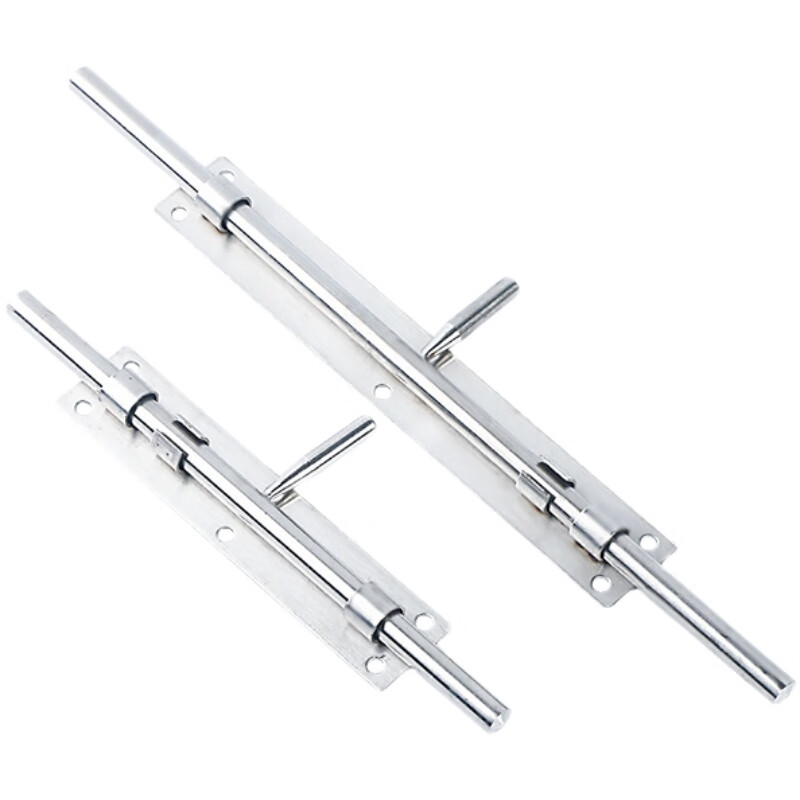 Duzun door heaven and earth latch door bolt iron door stainless steel thickened floor latch extended door latch welded surface mounted latch 12 inches 12 core (stroke 9CM) 201 material