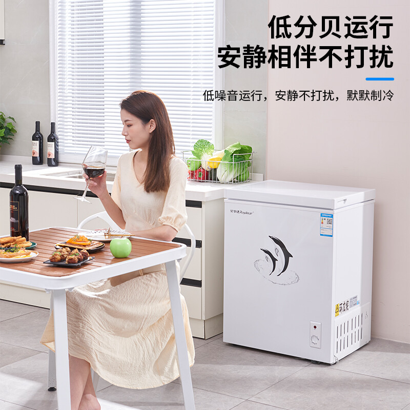 Royalstar freezer household small first-class energy efficiency refrigeration-freezer conversion freezer mini ice cream cabinet commercial single-temperature horizontal refrigerator stocking quick-frozen fresh-keeping energy-saving 158 liters first-class energy efficiency + multi-speed temperature control adjustment 158L
