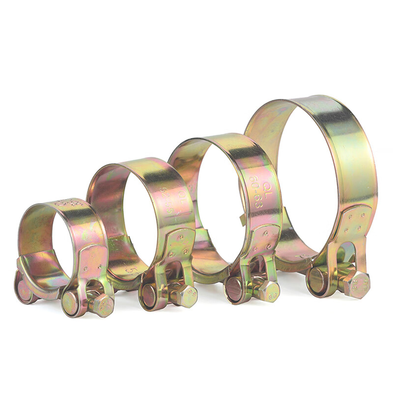 JINGGONG strong type hose hoop galvanized thickened European style pipe hoop heavy duty pipe clamp clamp clamp tight hoop water pipe oil pipe color zinc plated 32-35mm (5 pieces)