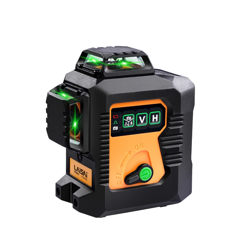 Laser laser level 12-line green light LSG6666 wall-mounted infrared high-precision water level meter strong light thin line 12-line green light LSG6666 single battery + base