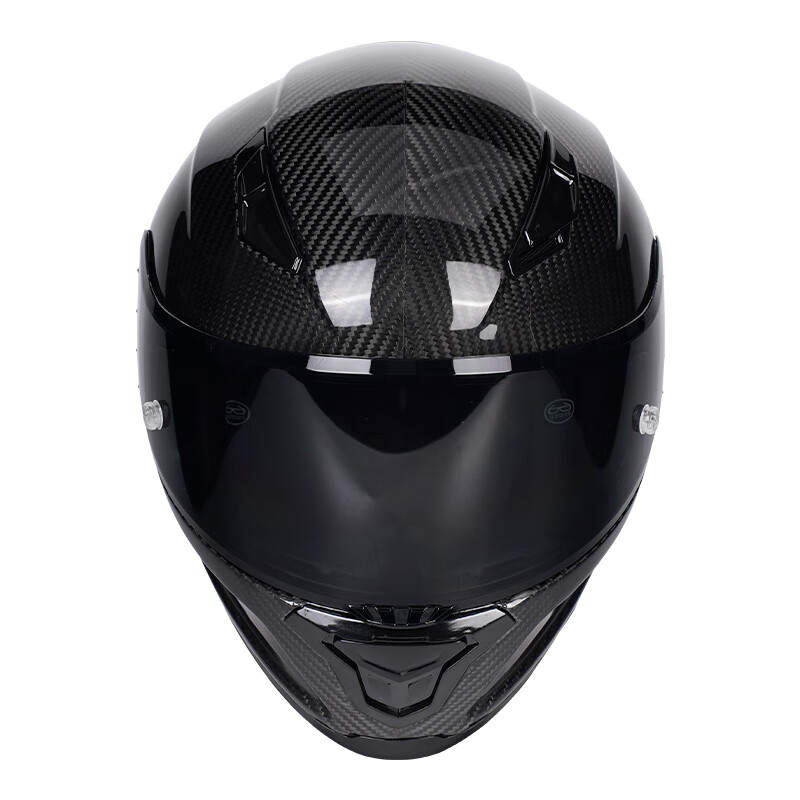KEAZ motorcycle helmet carbon fiber full-face helmet spring, autumn and winter men's and women's lightning helmet safety 3C certified motorcycle imitation race carbon fiber 3K obsidian black XL (59-60cm)