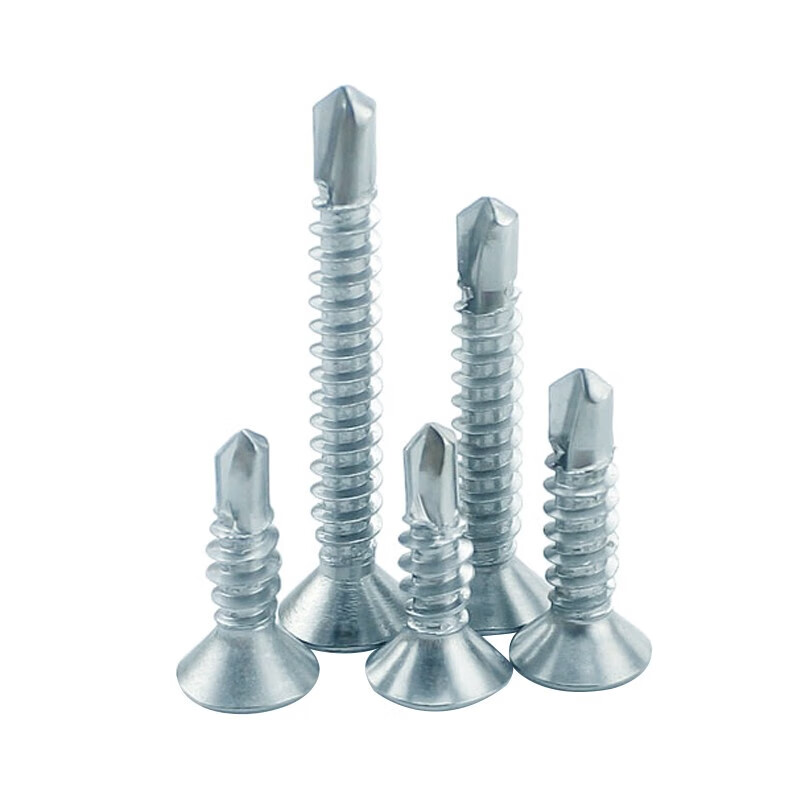 Hasdick blue and white zinc cross recessed countersunk head drill tail screw GB15856.2 dovetail nail ST4.2*16 (200 pieces)