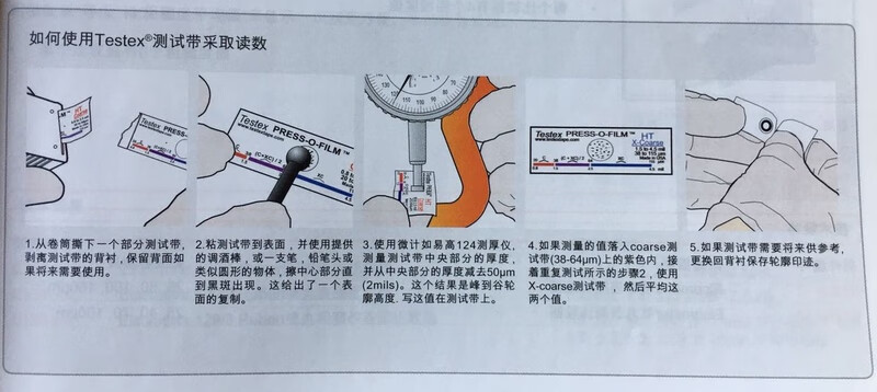 E124-3M roughness thickness gauge E122C-1 rubbing copy tape Testex roughness thickness gauge E124-3M