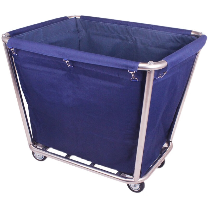 Yusenyi hotel guest room special linen cart hotel linen storage cart laundry room dry cleaning shop dirty linen frame linen basket blue_thick disassembly tapered linen cart carpet wheel