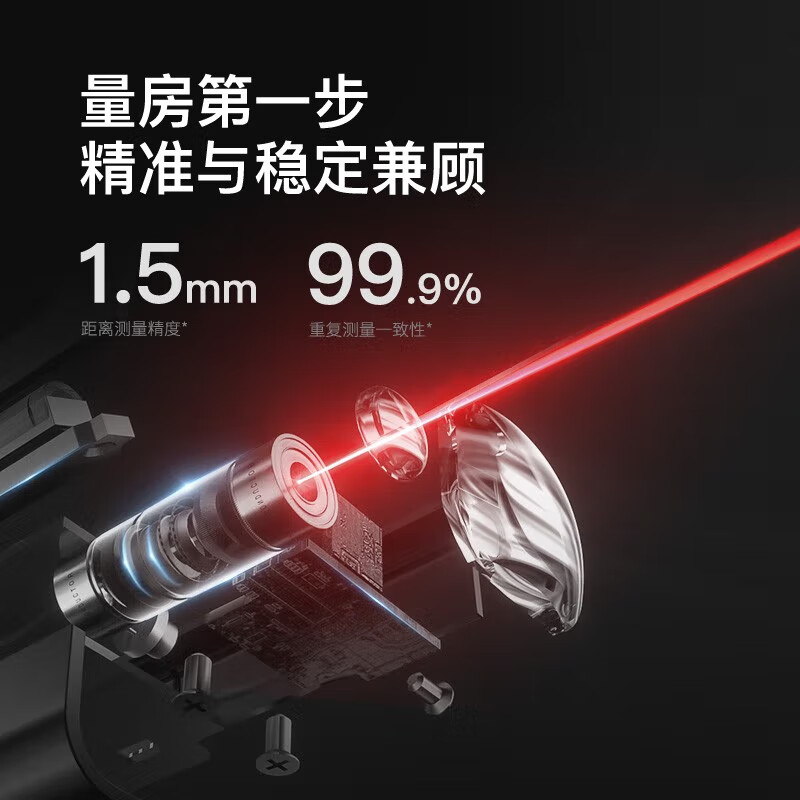 SNDWAY Laser Distance Meter Infrared Distance Meter High-Precision Electronic Ruler Laser Ruler Automatic Drawing Measurement Room Measurement Instrument SW-DB50 Red Light 50m Household Type CAD Drawing