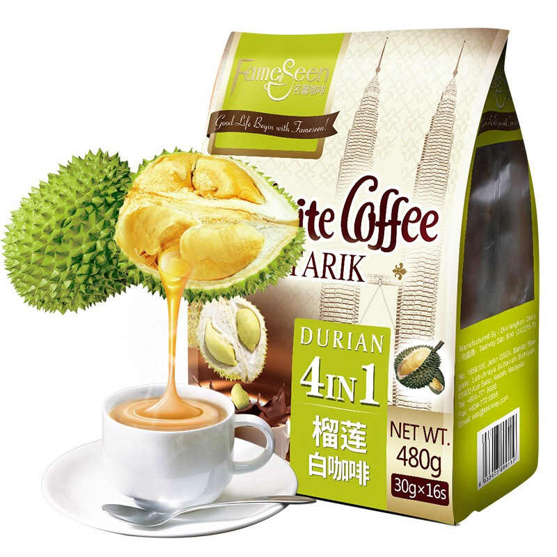 Malaysia imported Mingxin Musang King Durian four-in-one instant white coffee 480g bag 16