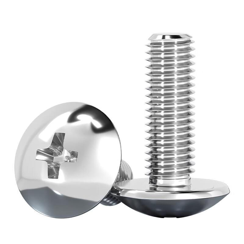 Tianzhuo Hardware 201 stainless steel cross large flat head screw machine screw mushroom head bolt flat head large head umbrella head M3M4M5M6 M4*6-100 pieces