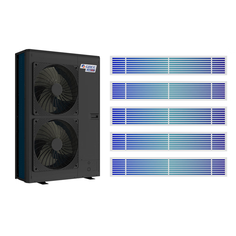 Gree (GREE) Shurui 2 generation central air conditioning home villa DC variable frequency multi-online double-cylinder variable frequency variable capacity temperature and humidity balance one to four one to five six seven one to many multi-online large 6 horses GMV-HZ160WL/AaB one to five