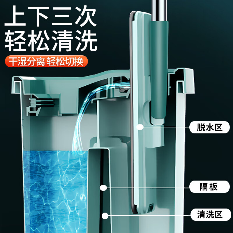 Unicon hand-free mop, flat mop, electric wash and mop, all-in-one lazy mop, household mop, scratch mop, six mops in total