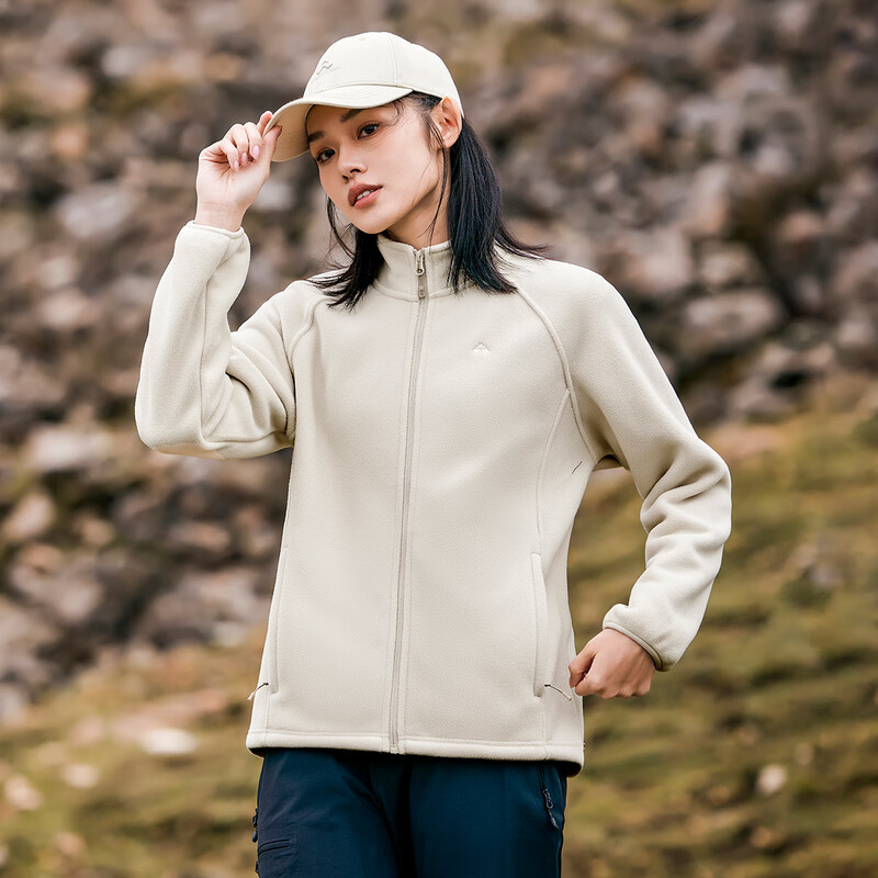 Pathfinder Fleece Clothes Women's Thickened 400g Polar Fleece Jacket Autumn and Winter Plus Velvet Stand-up Collar Top Outdoor Warm Bottoming Shirt