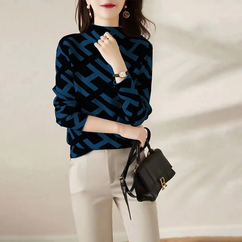 Wonderful beauty double-sided German velvet half-high collar temperament small fragrance bottoming shirt for women 2025 winter new Korean style high-end tops for women, foreign style, white H, German velvet warm L, recommended 100-110 pounds