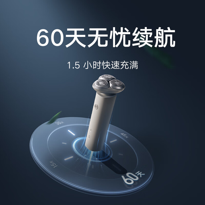 Mijia Electric Shaver S101 Xiaomi Shaver 18 Blades Fast Shave Double Ring Blade Anti-Pinch 1.5 Hours Fast Charge Twilight Blue Birthday Gift New Year Gift