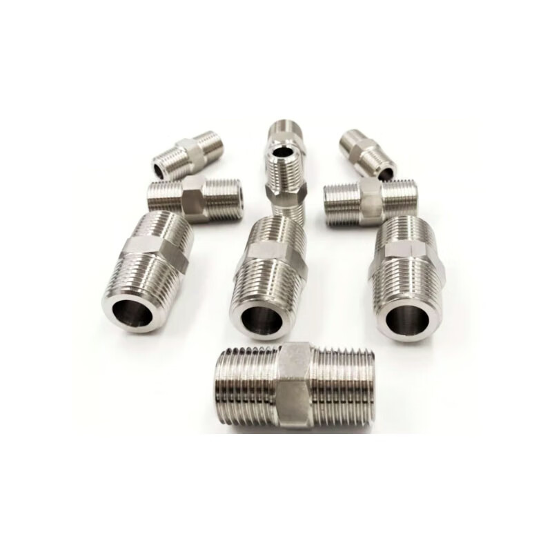Zhuankai straight-through double external wire connector 304 stainless steel NPT external thread ZG wire M metric and inch reducing diameter conversion double-ended wire metric M20*1.5-M20*1.5