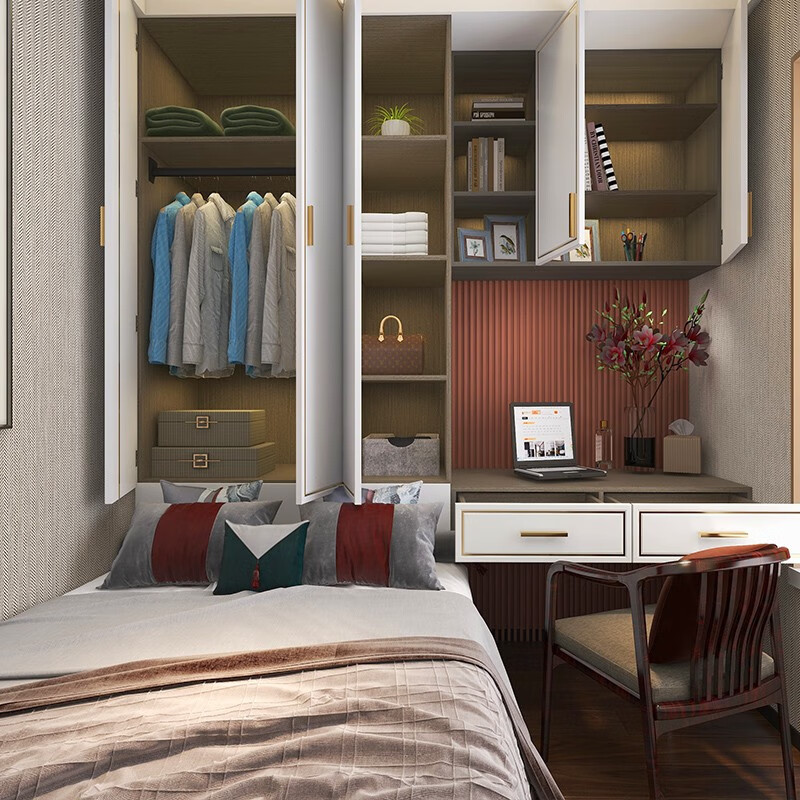 Haier Cloakroom Modern Simple Whole House Customized Large Wardrobe Corner Wardrobe Tatami Bedroom Furniture Prepayment