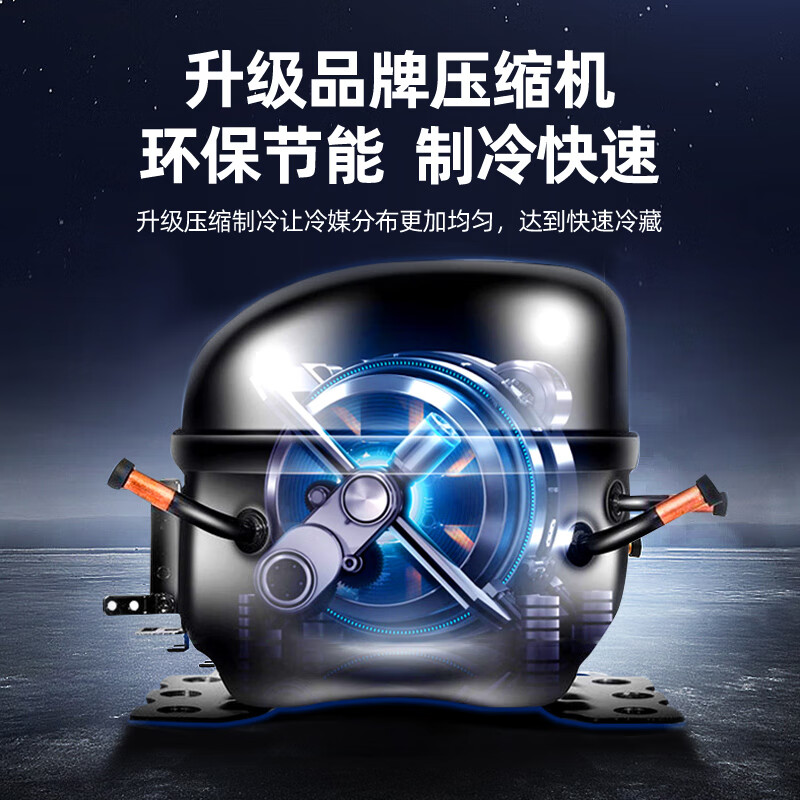 Polar Bear (BEIJIXIONG) Display Cabinet Refrigerator Freezer Commercial Beverage Cabinet Direct Cooling Air Cooling Direct Cooling Fresh Cabinet Supermarket Glass Door Refrigerator Vertical Beer Cabinet Single Door Circulation Air Cooling Blue and White Model (388L)