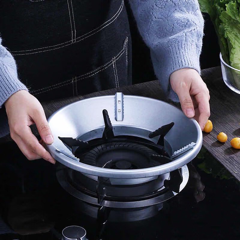 Rui Laitong household gas stove fire gathering energy-saving cover kitchen gas stove windshield universal bracket anti-slip ring windshield new five buckle 1 pack suitable for 5-claw stove rack