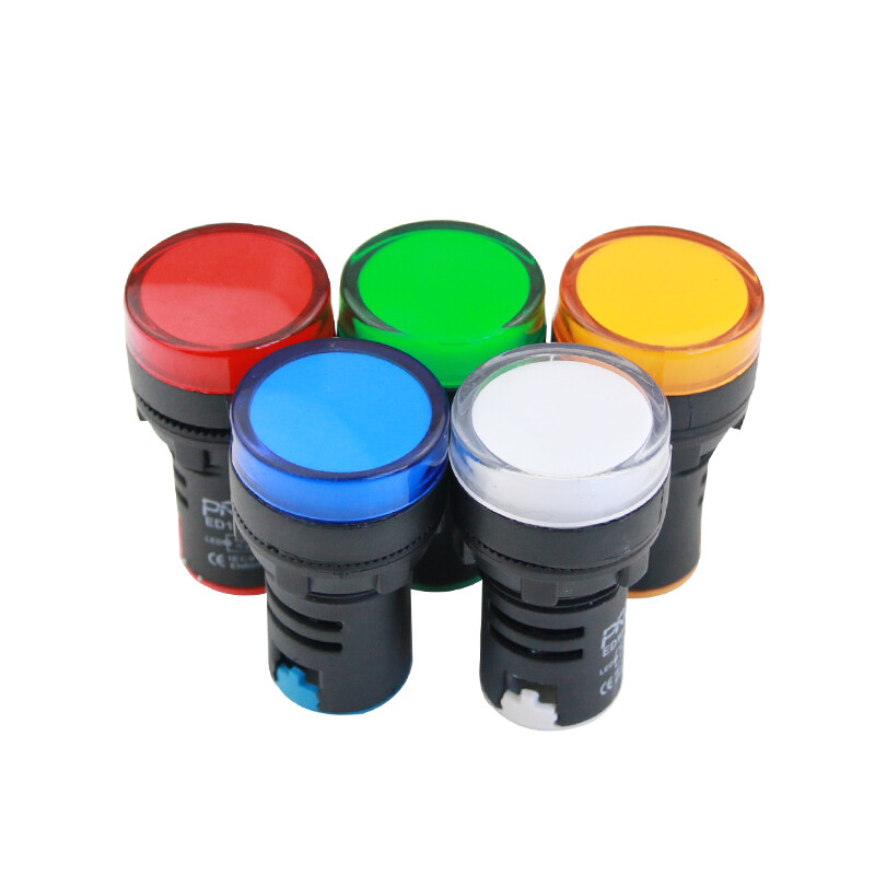 LED signal light power indicator AD/ED16-22DS 12V24V 220V380V 22MM red, green, yellow and blue green AC 380