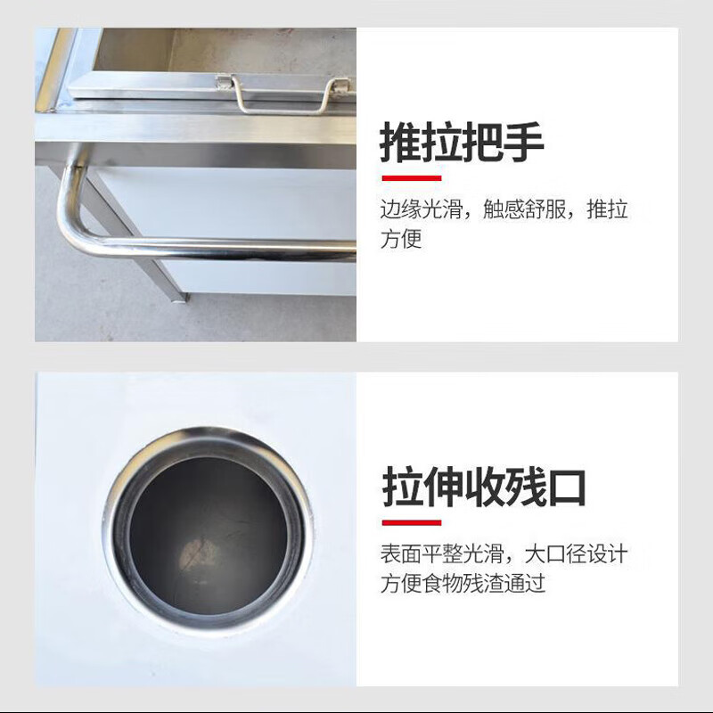 Haikedi stainless steel workbench, fixed double mouth with trolley 1200*600*800mm, multi-functional thickened operating table, packing and loading, dining table, storage and swill table, can be customized