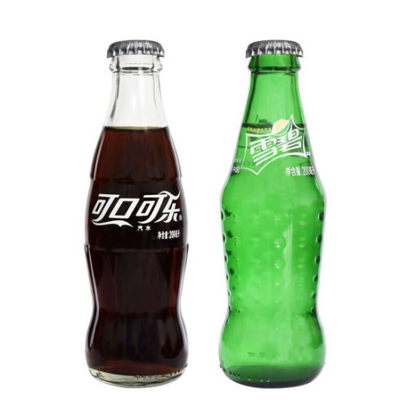 Coca-Cola Sprite Fanta Soda 200ml 6 bottles glass bottle summer carbonated drink 200ml Fanta 3 bottles orange flavor + 3 bottles apple flavor