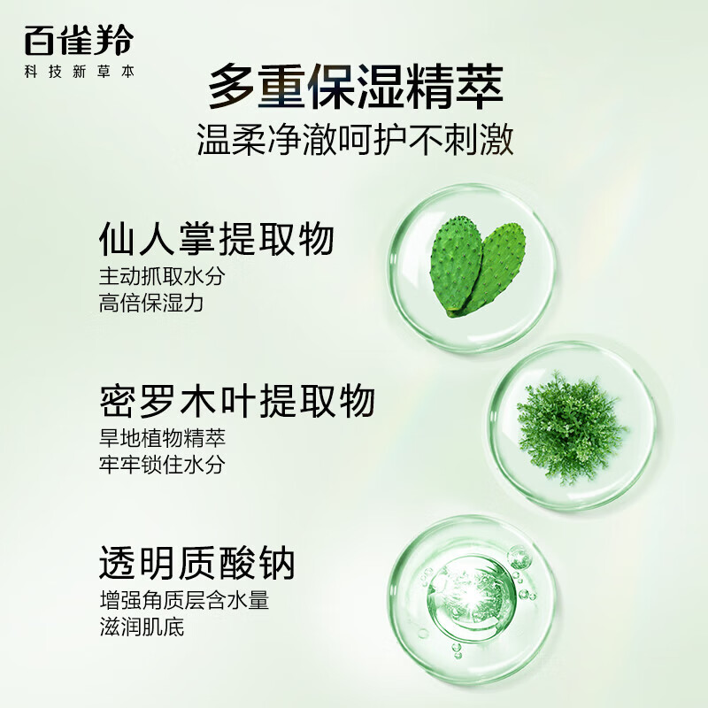 PECHOIN Facial Cleanser, Deep Cleansing, Shrinking Pores, Makeup Remover, Amino Acid Cleansing Cream, Cleansing Milk, Foaming Mousse Skin Care Products, Hydrating Cleansing Milk 95g