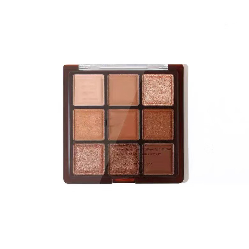 Shidanya ins nine-color eyeshadow palette daily earth-colored eyeshadow lying silkworm pearlescent matte eyeshadow non-flying powder #caramel brown
