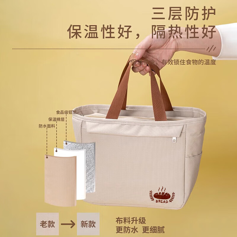 ToMill Purchase and Sales Recommendation Lunch Box Bag Hand-held Insulated Bag Thickened Aluminum Foil Waterproof Lunch Bag Office Lunch Bag