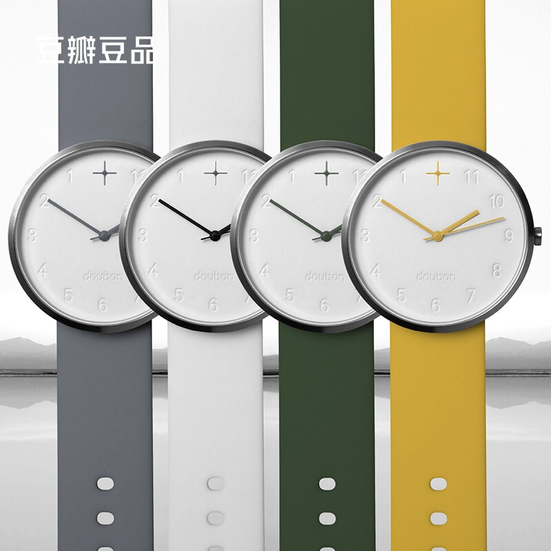 Douban reverse watch replacement silicone strap gray