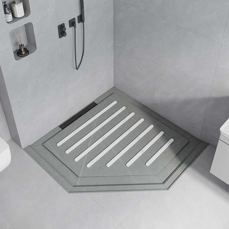Fantasy Island bathroom sunken shower room slate shower board anti-slip stone bathroom floor stone bathroom foot pedal floor custom shower board 2-piece set no stone base square number 1.2